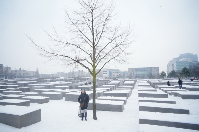 A winter's day at the Memorial to the Murdered Jews of Europe.