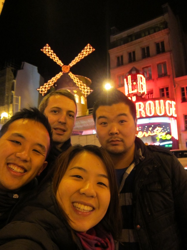 Me and the boys at Moulin Rouge. Just like China days and visiting Ktv++ 